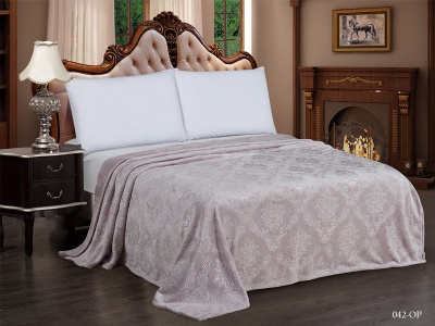 Ткань велсофт “Parma”  вензель" 270 гр/м2 b-205см (042-OPE, Узоры, Розовый)