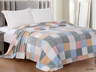 Плед CL HOME "BAMBOO"  полуторный 150*200 микрофибра 100% в атласной ленте (150/283-pbe/LA, Клетка, Мультиколор) Плед CL HOME "BAMBOO"  полуторный 150*200 микрофибра 100% в атласной ленте (150/283-pbe/LA, Клетка, Мультиколор)