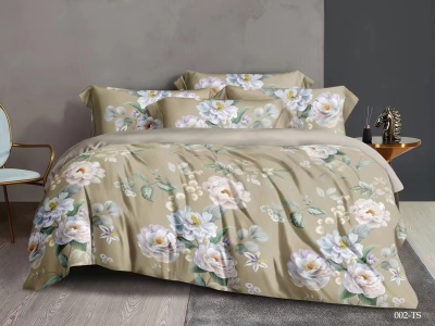 КПБ Cleo тенсель "Soft Tencel" двуспальный 180*210*1 230*240*1(±5) 50*70*2(±8) RU (22/1002-TS, Цветы, Бежевый) КПБ Cleo тенсель "Soft Tencel" двуспальный 180*210*1 230*240*1(±5) 50*70*2(±8) RU (22/1002-TS, Цветы, Бежевый)