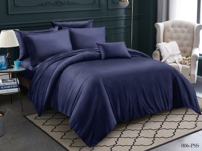 Ткань полисатин страйп однотонный 105 ± 5 гр/м2 (006-PSS(A), Однотонное, Синий)