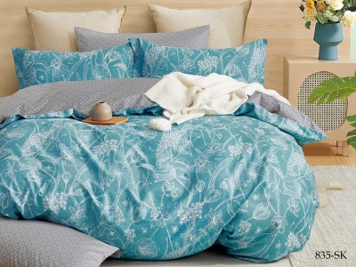 КПБ Cleo сатин набивной "Satin de Luxe" полуторный 150*210*1 160*230*1(±5) 50*70*2(±2) (16/835-SK, Растения, Мультиколор) КПБ Cleo сатин набивной "Satin de Luxe" полуторный 150*210*1 160*230*1(±5) 50*70*2(±2) (16/835-SK, Растения, Мультиколор)