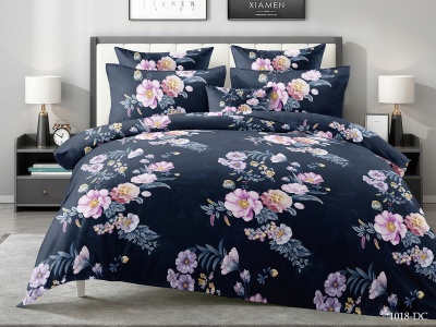 Ткань ПОЛИСАТИН 80 ± 5 гр/м2 (1018-DC(A), Цветы, Синий) Ткань ПОЛИСАТИН 80 ± 5 гр/м2 (1018-DC(A), Цветы, Синий)