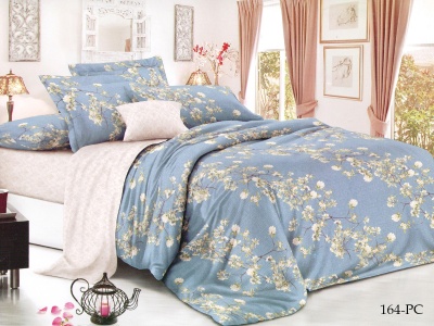 КПБ Cleo Поплин "Pure Cotton" двуспальный 175*215*1 200*220*1(±5) 70*70*2(±2) в ПВХ (20/164-PC, Цветы, Голубой) КПБ Cleo Поплин "Pure Cotton" двуспальный 175*215*1 200*220*1(±5) 70*70*2(±2) в ПВХ (20/164-PC, Цветы, Голубой)
