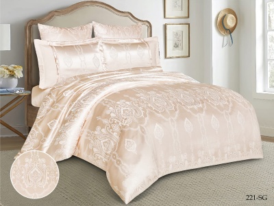 КПБ Cleo "Satin Jacquard" двуспальный 180*215*1 220*240*1(±5) 50*70+5*2(±2) 70*70*2(±2) (21/221-SG, Узоры, Бежевый) КПБ Cleo "Satin Jacquard" двуспальный 180*215*1 220*240*1(±5) 50*70+5*2(±2) 70*70*2(±2) (21/221-SG, Узоры, Бежевый)