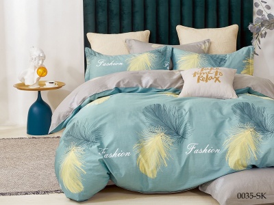 КПБ Cleo сатин набивной "Satin de Luxe" дуэт 150*210*2 230*250*1(±5) 50*70+5*2 70*70*2(±2) (41/0035-SK, Оригинальное, Мультиколор)