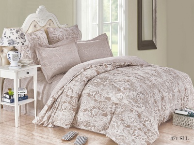 КПБ Cleo сатин набивной "Satin euro max" двуспальный 175*215*1 200*220*1(±5) 50*70*2(±2) (22/471-SLL, Узоры, Мультиколор)