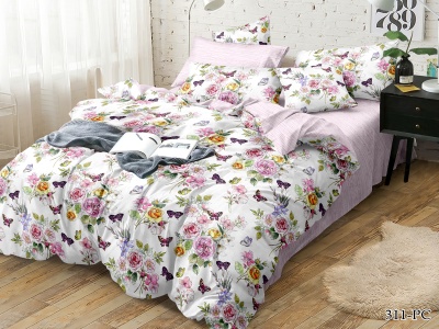 Ткань Поплин "Pure cotton" 110 гр/м2 хлопок 100% (311-PC(A), Цветы, Белый) Ткань Поплин "Pure cotton" 110 гр/м2 хлопок 100% (311-PC(A), Цветы, Белый)