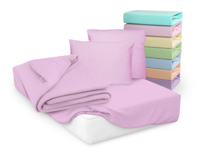 Наволочки Cleo трикотажные на молнии 50*70 100% хлопок (2шт.) (57/03, Однотонный, Розовый)