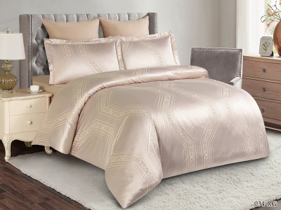 КПБ Cleo "Royal Jacquard" евро 200*220*1 230*250*1(±5) 50*70*2+5см(±2) 70*70*2(±2) (31/034-RG, Узоры, Персиковый)