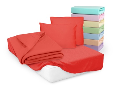 Пододеяльник трикотажный на молнии 140*205 (140/11, Однотонный, Коралл)