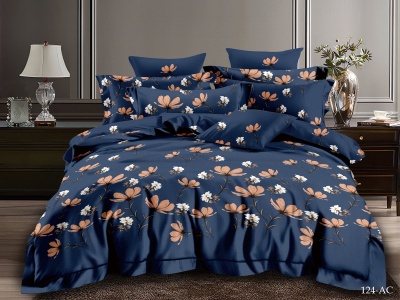 КПБ CL HOME полисатин "Art Color" двуспальный 175*215*1 200*220*1(±5) 70*70*2(±2) в ПВХ  (20/124-AC/CL, Цветы, Синий) КПБ CL HOME полисатин "Art Color" двуспальный 175*215*1 200*220*1(±5) 70*70*2(±2) в ПВХ  (20/124-AC/CL, Цветы, Синий)