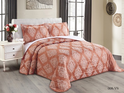 ST Покрывало Cleo "VERSAILLES" 240*260 50*70+5*2 (240/008-VS, Узоры, Светло- терракотовый) ST Покрывало Cleo "VERSAILLES" 240*260 50*70+5*2 (240/008-VS, Узоры, Светло- терракотовый)