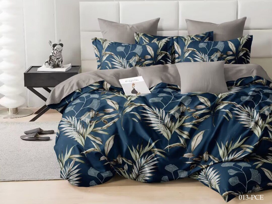 КПБ CL HOME Поплин "Pure Cotton" полуторный 145*215*1 150*220*1(±5) 70*70*2(±2) в ПВХ PCE (15/013-PCE, Растения, Мультиколор)