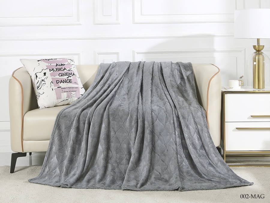 Плед CL HOME "Magnolia" велсофт двуспальный 180*200 (180/002-MAG, Узоры, Серый) Плед CL HOME "Magnolia" велсофт двуспальный 180*200 (180/002-MAG, Узоры, Серый)