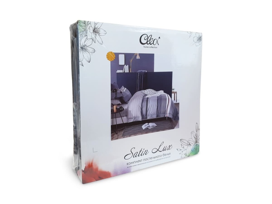 КПБ Cleo сатин набивной "Satin Lux" полуторный 145*215*1 150*220*1(±5) 70*70*2(±2) (15/024-SL, Оригинальное, Серый) КПБ Cleo сатин набивной "Satin Lux" полуторный 145*215*1 150*220*1(±5) 70*70*2(±2) (15/024-SL, Оригинальное, Серый)