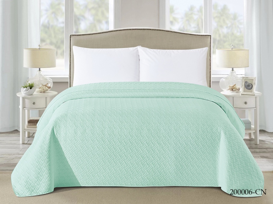 Покрывало Cleo "CAROLINE" 200*220 (200/006-CN, Однотонное, Зелёный)
