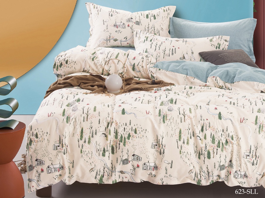 КПБ Cleo сатин набивной "Satin euro max" 623-SLL