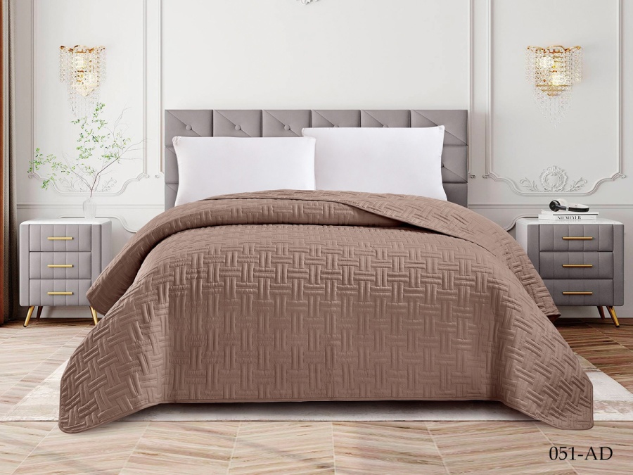 Покрывало Cleo "ANDORA" 220х240 (220/051-AD, Однотонное,Коричневый)