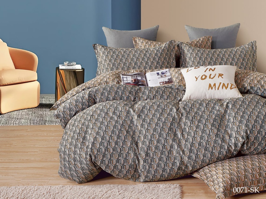 КПБ Cleo сатин набивной "Satin de Luxe" 0071-SK