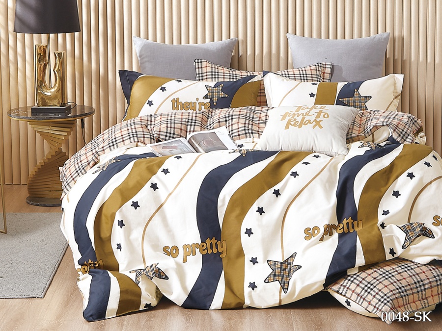 КПБ Cleo сатин набивной "Satin de Luxe" 0048-SK