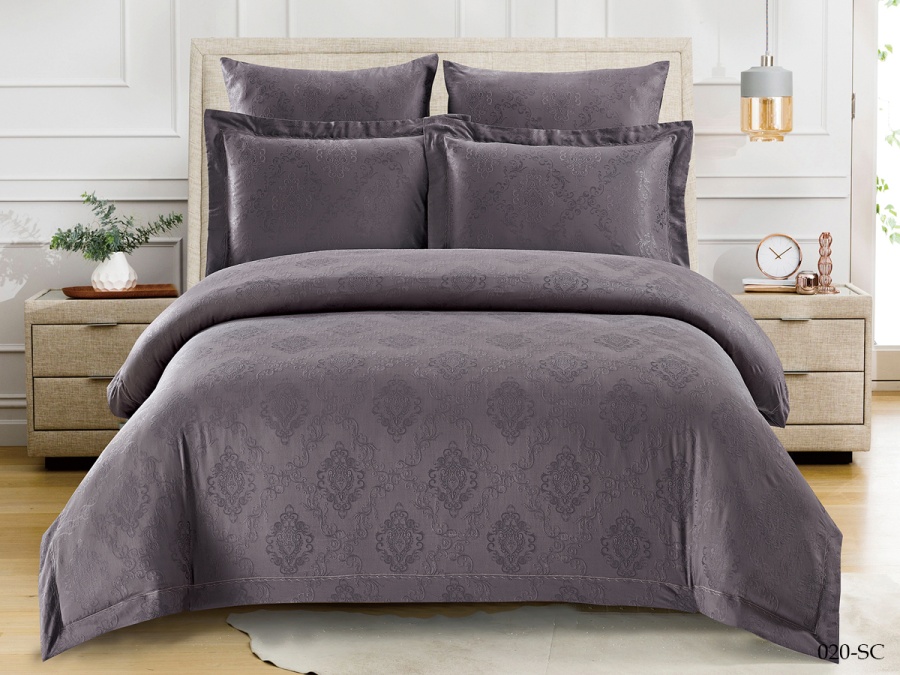 КПБ Cleo "Soft Cotton" евро 200*220+6,5*1 230*250*1 50*70+6,5*2(±2) 70*70*2(±2) (с ушками) (31/020-SC, Узоры, Бордовый)