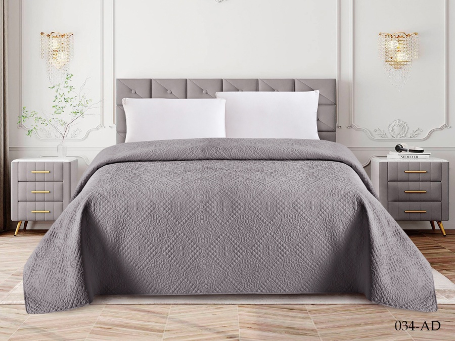 Покрывало Cleo "ANDORA" 220х240 (220/034-AD,Однотонное ,Серый)