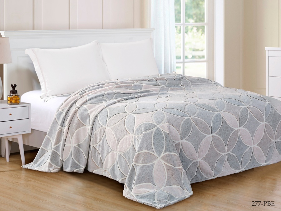 Плед CL HOME "BAMBOO"  евро 200*220 микрофибра 100% в атласной ленте  (200/277-pbe/LA, Геометрия, Мультиколор)