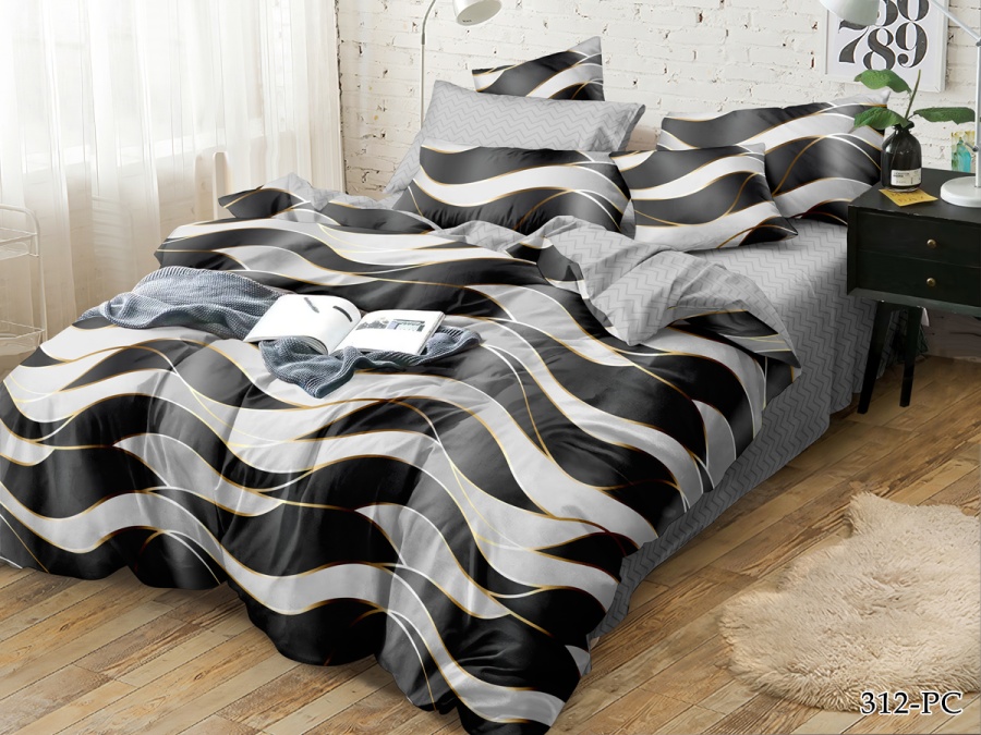 КПБ CL HOME Поплин "Pure Cotton" двуспальный 175*215*1 200*220*1(±5) 70*70*2(±2) в ПВХ (20/312-PC/CL, Оригинальное, Мультиколор)