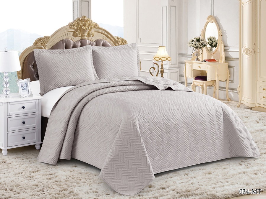 Покрывало Cleo "MUSCAT" 230*250 50*70+5см*2 (230/034-MT, Однотонное,Серый)