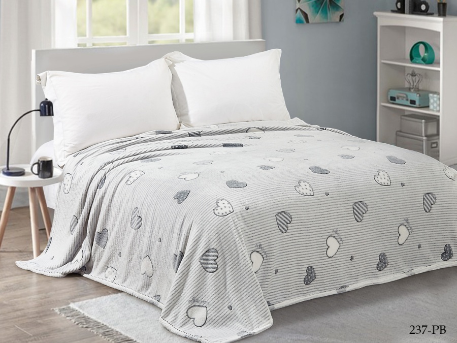 Плед Cleo "Bamboo" полуторный 150*200 микрофибра 100% (150/237-pb, Оригинальное, Серый)