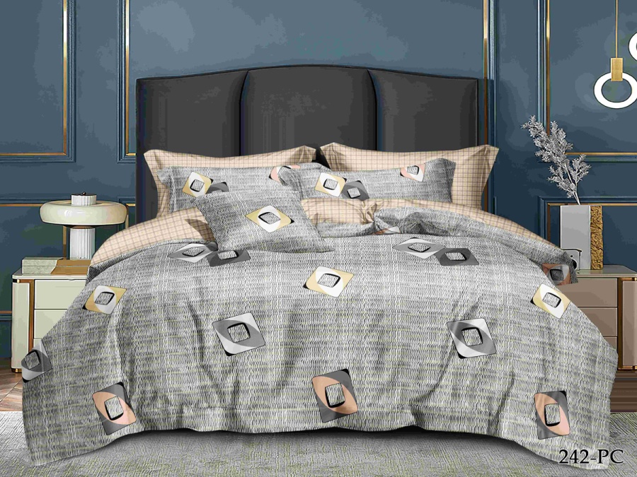 КПБ Cleo Поплин "Pure Cotton" евро 200*220*1 220*240*1(±5) 50*70*2(±2) 70*70*2(±2) в ПВХ (31/242-PC, Оригинальное, Мультиколор)