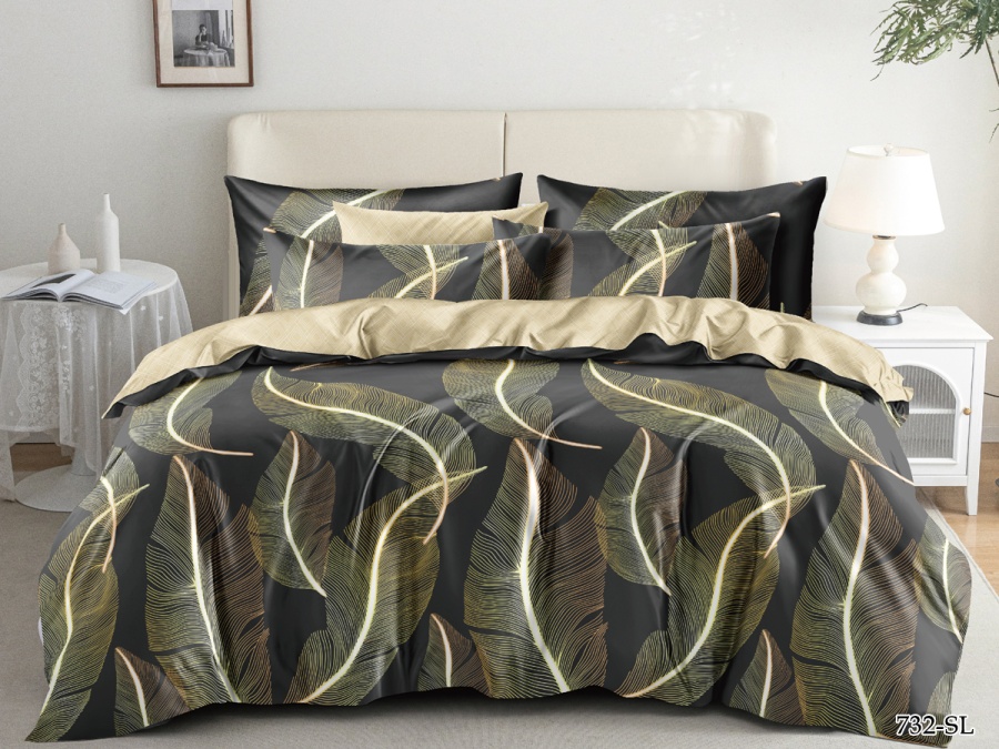 КПБ CL HOME сатин набивной "Satin Lux" дуэт 145*215*2 220*240*1(±5) 50*70*2(±2) 70*70*2(±2) (41/732-SL, Оригинальное, Мультиколор)