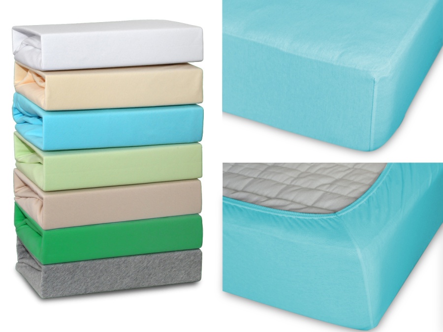 Простыня Cleo трикотажная на резинке (бирюзовый)