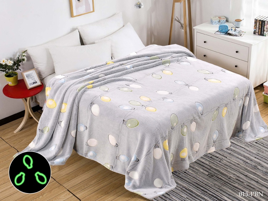 Плед Cleo «Bamboo Neon» велсофт двуспальный 180*200 (180/015-PBN, Оригинальное, Мультиколор)