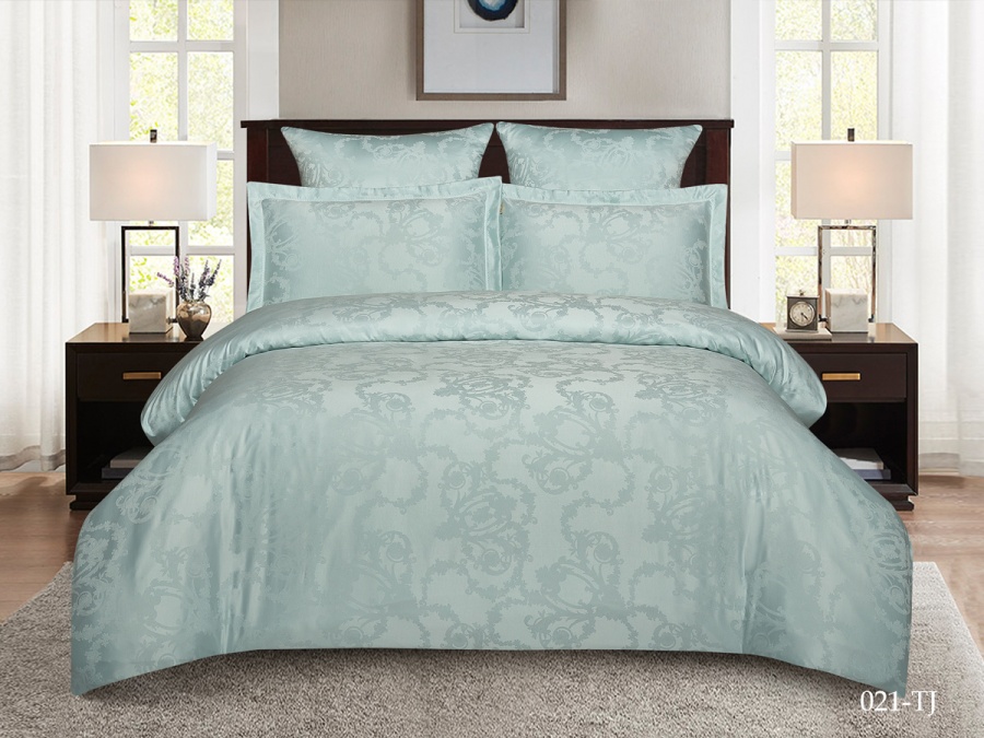 КПБ Cleo "Tencel Jacquard" двуспальный 180*210 230*250*1(±5) 50*70+5*2(±2) 70*70*2(±2) (21/021-TJ, Узоры, Зеленый) КПБ Cleo "Tencel Jacquard" двуспальный 180*210 230*250*1(±5) 50*70+5*2(±2) 70*70*2(±2) (21/021-TJ, Узоры, Зеленый)