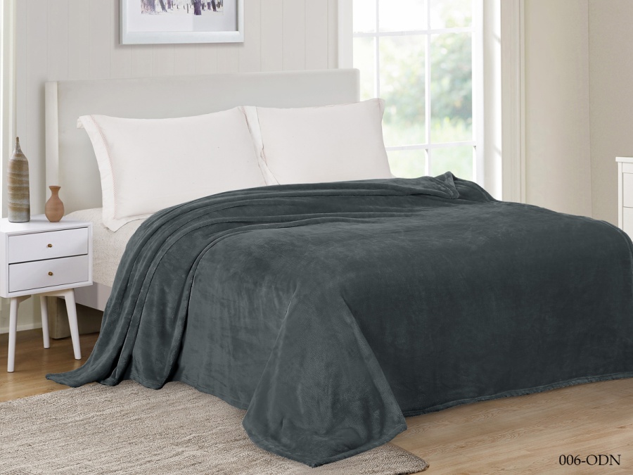 Плед Cleo "Virginia" велсофт полуторный 150*200 (150/006-ODN, Однотонное, Серый)