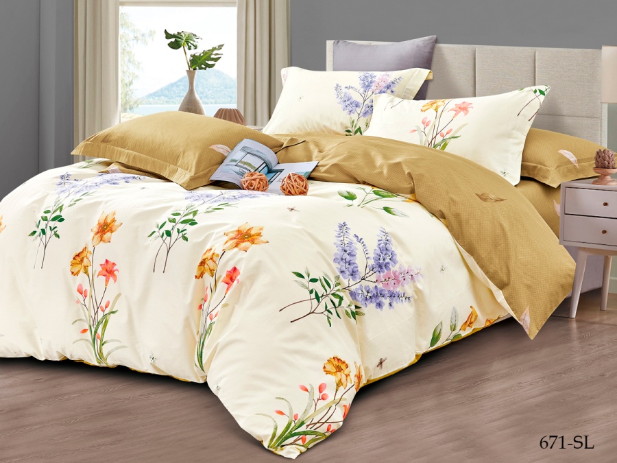 КПБ Cleo сатин набивной "Satin Lux" 671-SL