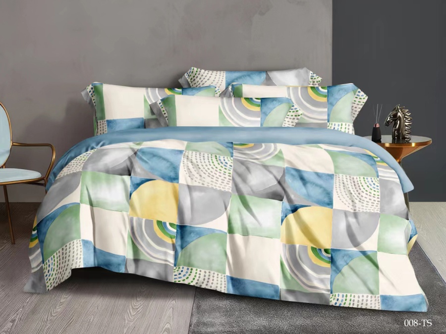 КПБ Cleo тенсель "Soft Tencel" двуспальный 180*210*1 230*240*1(±5) 50*70*2(±8) RU (22/1008-TS, Оригинальное, Мультиколор)