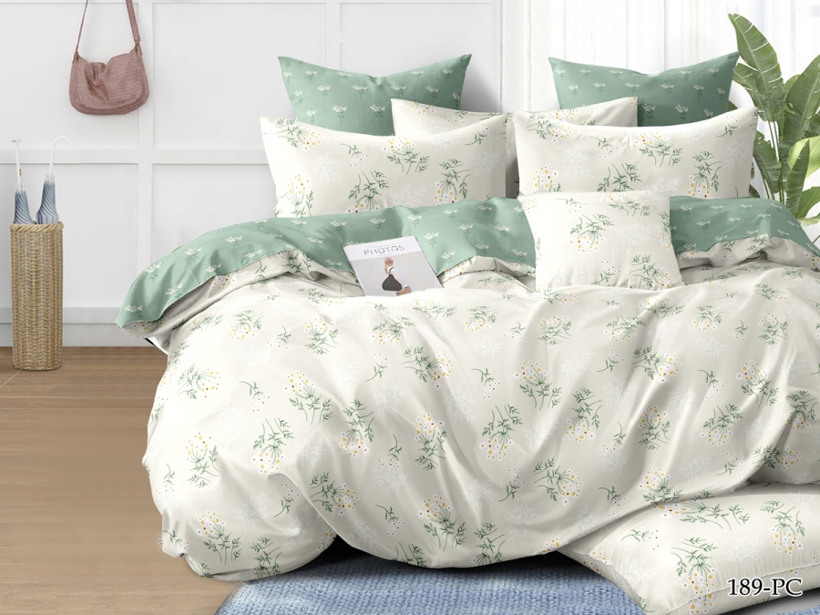 КПБ CL HOME Поплин "Pure Cotton" дуэт 145*215*2 220*240*1(±5) 50*70*2(±2) 70*70*2(±2) в ПВХ (41/189-PC/CL, Цветы, Мультиколор)
