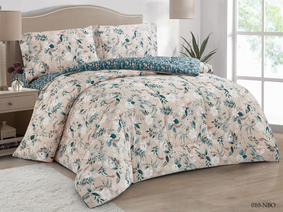 КПБ CLEO сатин "Notte Bianca" с одеялом евро 200*220*1 230*250*1 50*70*2(±2) (32/010-NBO, Цветы, Мультиколор)