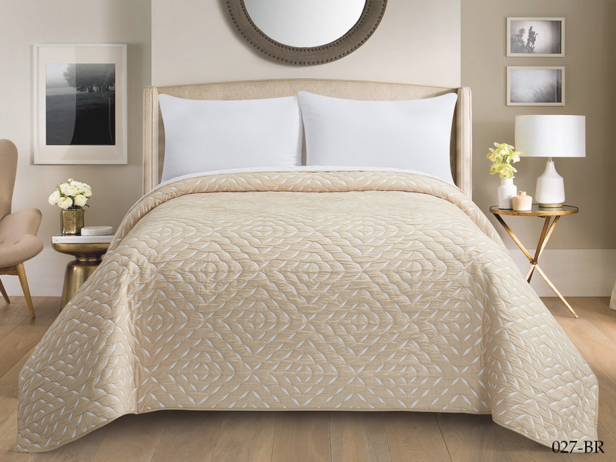 Покрывало Cleo "БАРСЕЛОНА" 220*240 (220/027-BR, Узоры, Бежевый)