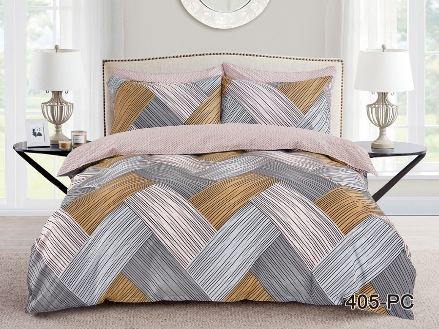 КПБ Cleo Поплин "Pure Cotton" полуторный 145*215*1 150*220*1(±5) 70*70*2(±2) в ПВХ (15/405-PC, Оригинальное, Мультиколор)