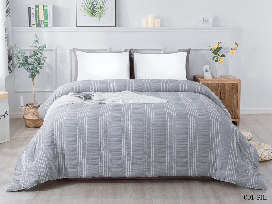 Покрывало Cleo "SILVER" 200х220 (200/001-SIL, Полосы, Серый) Покрывало Cleo "SILVER" 200х220 (200/001-SIL, Полосы, Серый)