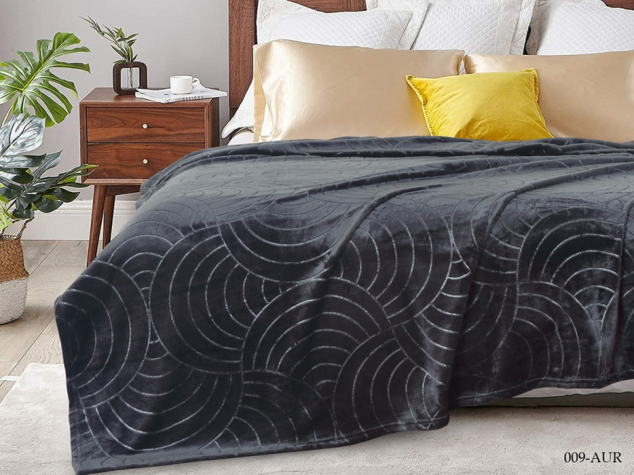 Плед Cleo "Aura" велсофт полуторный 150*200 (CL150/009-AUR, Узоры, Черный) Плед Cleo "Aura" велсофт полуторный 150*200 (CL150/009-AUR, Узоры, Черный)