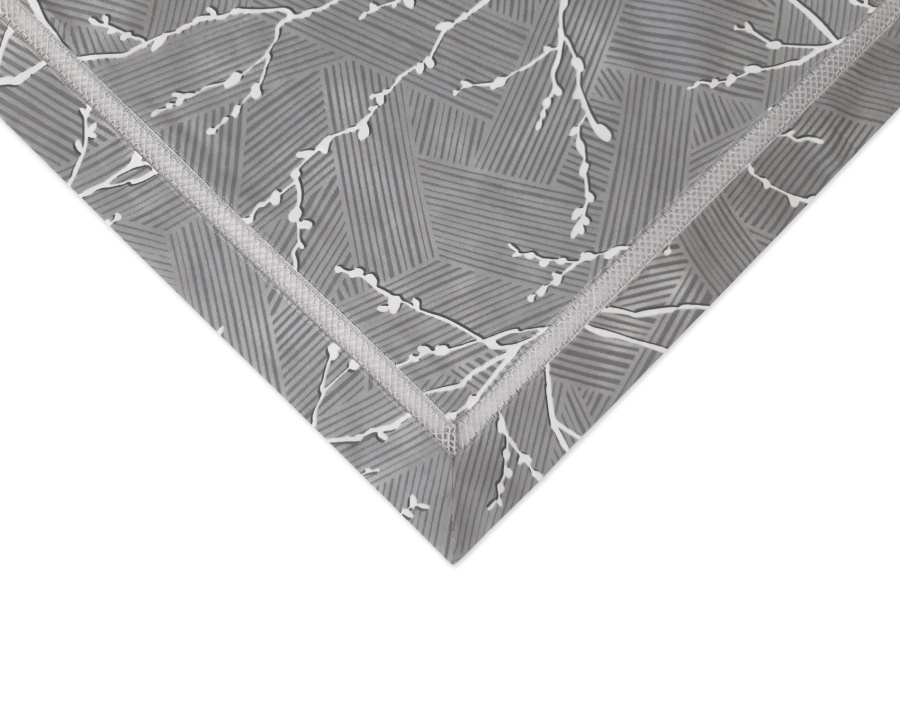 Набор декоративных наволочек Cleo "VELLO D`ORO" 50*70(+5) (2шт) (50/004-VDR, Растения, Серый)