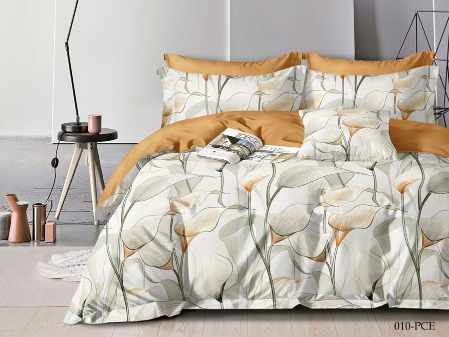 КПБ CL HOME Поплин "Pure Cotton" полуторный 145*215*1 150*220*1(±5) 70*70*2(±2) в ПВХ PCE (15/010-PCE, Растения, Мультиколор)