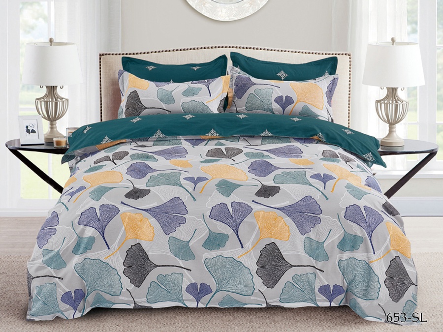 КПБ Cleo сатин набивной "Satin Lux" двуспальный 175*215*1 200*220*1(±5) 70*70*2(±2) (20/653-SL, Листья, Мультиколор) КПБ Cleo сатин набивной "Satin Lux" двуспальный 175*215*1 200*220*1(±5) 70*70*2(±2) (20/653-SL, Листья, Мультиколор)