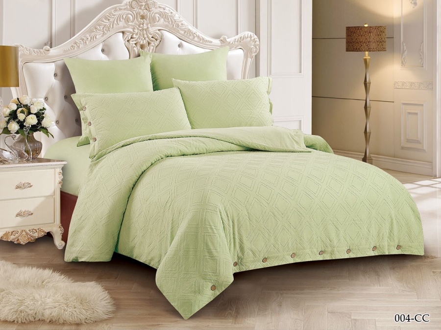 КПБ Cleo "Candy Cotton" двуспальный 180*210*1 230*250*1(±5) 50*70+7*2(±2) 70*70*2(±2)  (21/004-CC, Однотонное, Зеленый) КПБ Cleo "Candy Cotton" двуспальный 180*210*1 230*250*1(±5) 50*70+7*2(±2) 70*70*2(±2)  (21/004-CC, Однотонное, Зеленый)