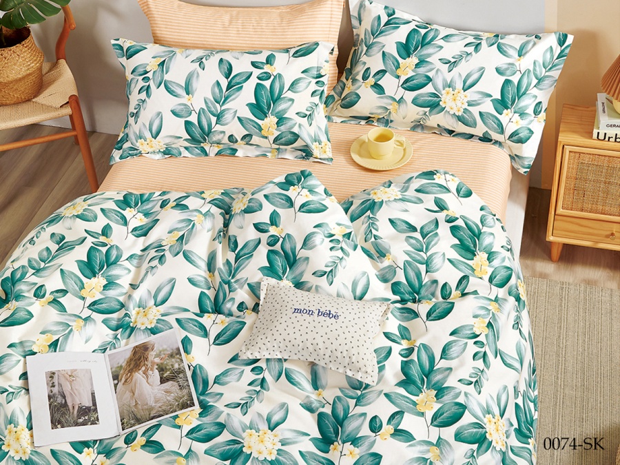 КПБ Cleo сатин набивной "Satin de Luxe" 0074-SK